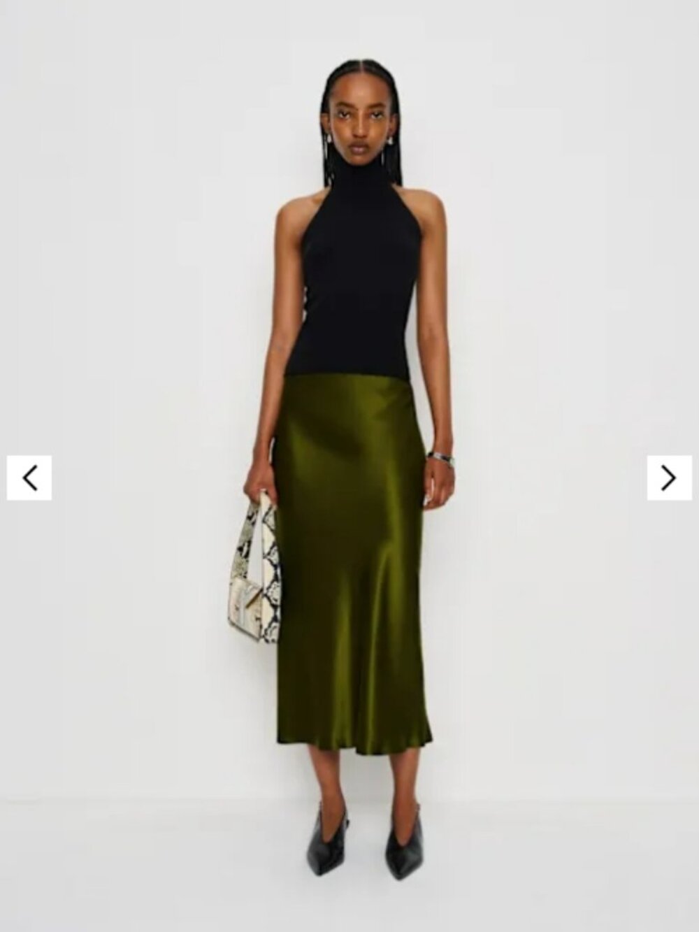Layla Silk Skirt Green